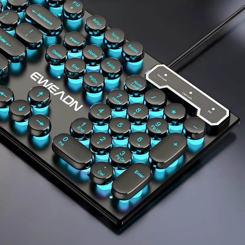 Gaming Keyboard And Mouse - 레트로 펑크 기계식 느낌 키보드 마우스