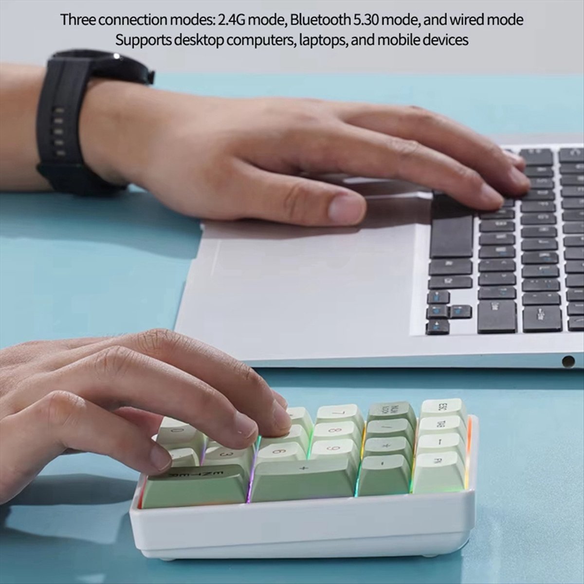 Gaming Keyboard No Number Pad - N86R 21키 미니 키보드 2.4G 무선