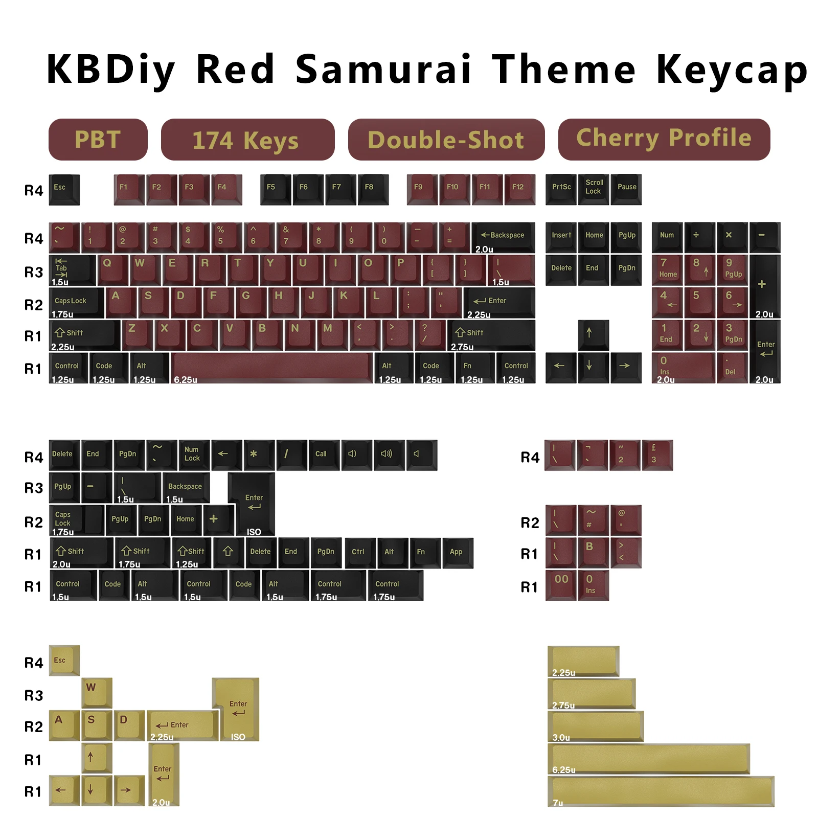 Gaming Keyboard No Number Pad - KBDiy GMK 키캡 더블 샷 체리