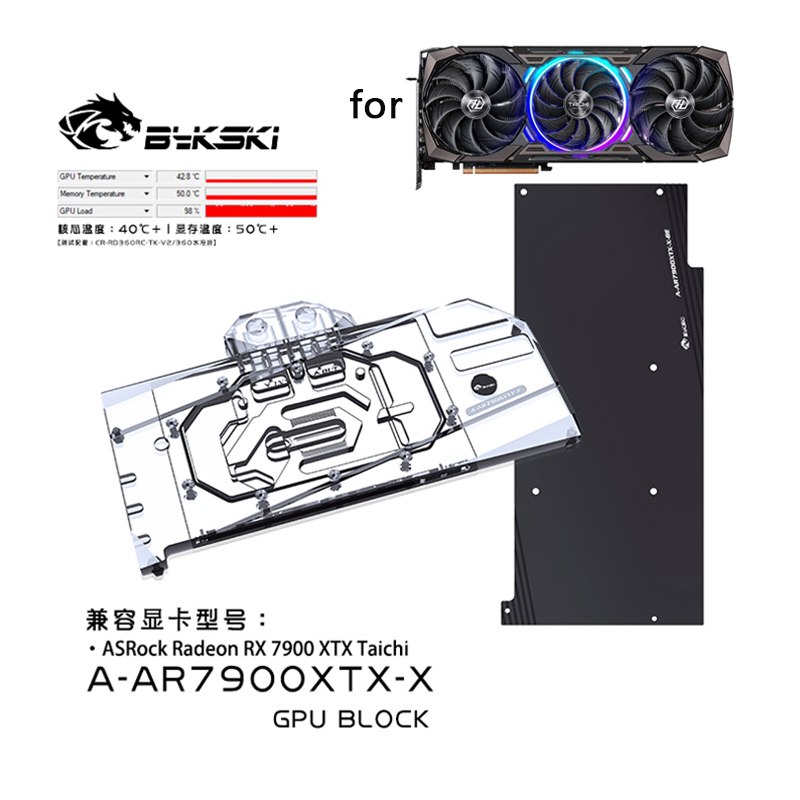 Amd Vga Rx 7900 Xtx - Bykski 워터 블록, ASRock AMD Radeon