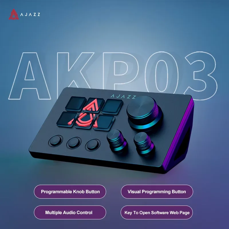 Gaming Keyboard 1 Hand - Ajazz AKP03E/153E 데스크탑 헬퍼 데스크 콘솔