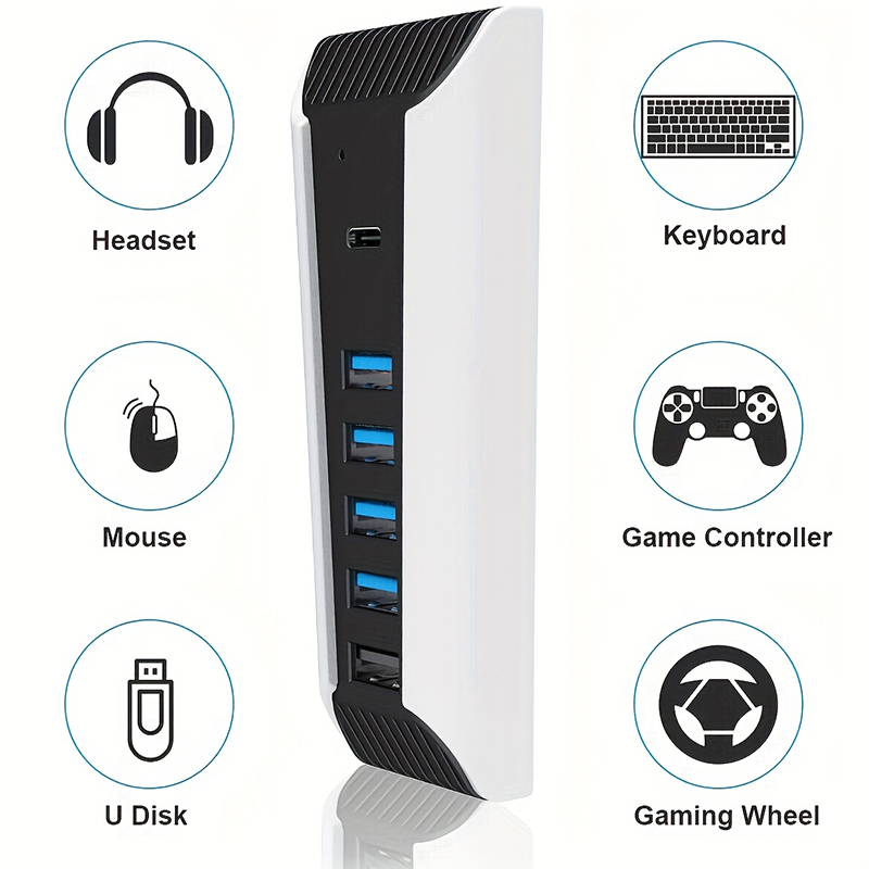 PS5 콘솔용 5 in 1 USB 허브, USB C 스 - Gaming Keyboard Splitter 리뷰 및 가격