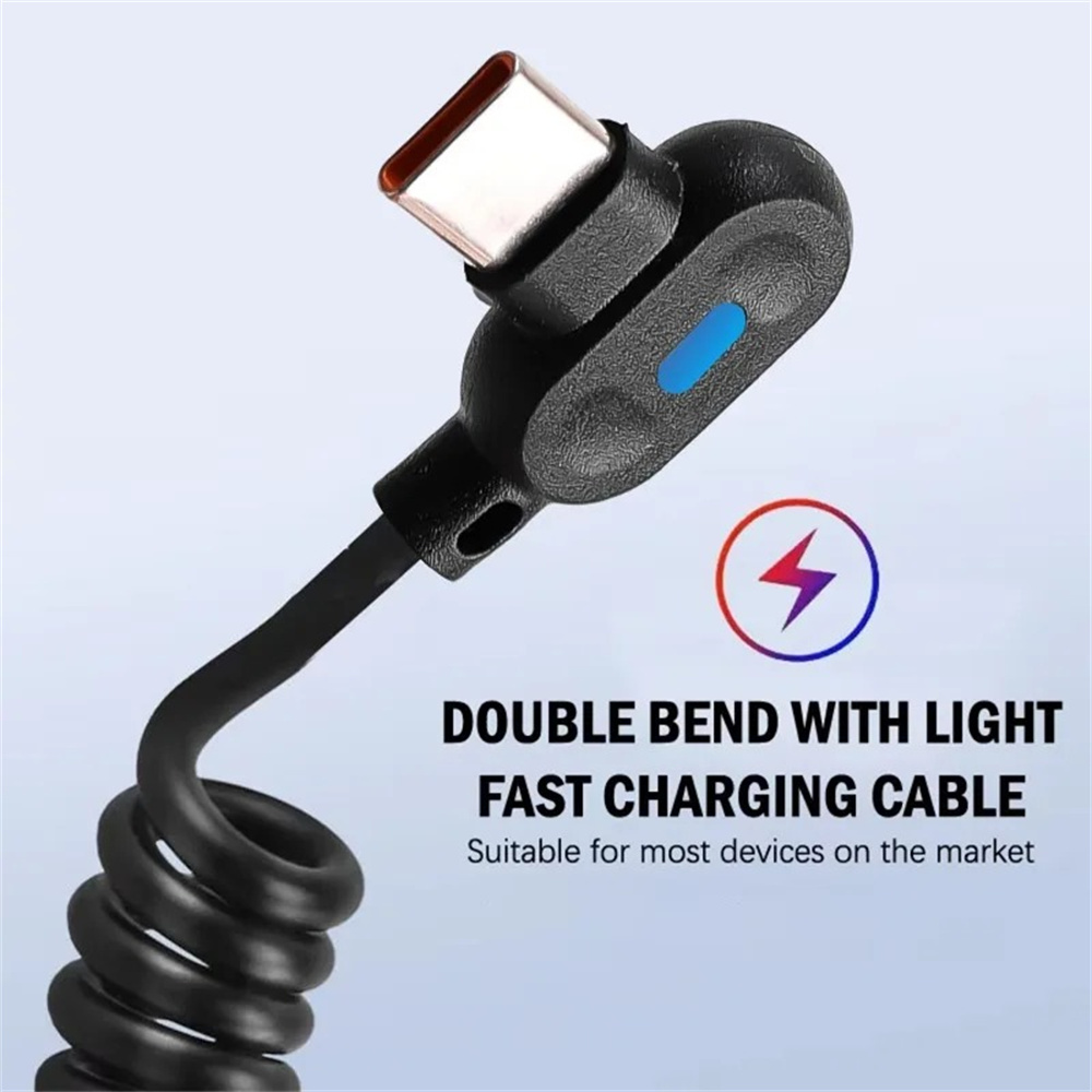 90 °   앵글 엘보 USB 타입-C 고속 충전 스프 - Coiled Usb Cable 리뷰 및 가격