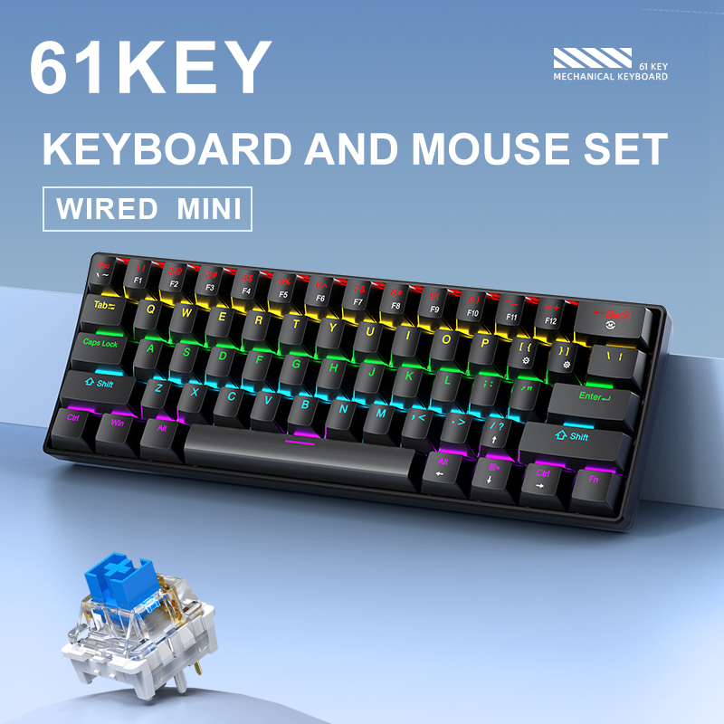 APAYADO K61 미니 기계식 키보드, 유선, 61 - Gaming Keyboard And Mouse For Xbox 리뷰 및 가격