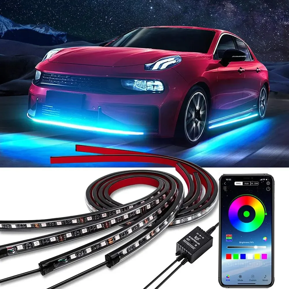 네온 LED RGB 자동차 언더글로우 바닥 조명 리모컨 - Rgb Underglow Strip 리뷰 및 가격