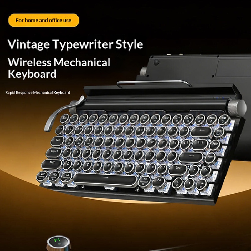 무선 기계식 키보드, 레트로 타자기 스타일 듀얼 모드  - Gaming Keyboard Not Typing 리뷰 및 가격