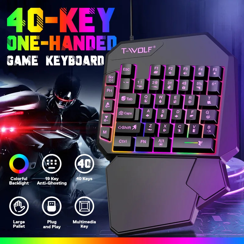 5 in 1 세트 35키 한손 미니 게이밍 키보드 US - Gaming Keyboard 1 Hand 리뷰 및 가격