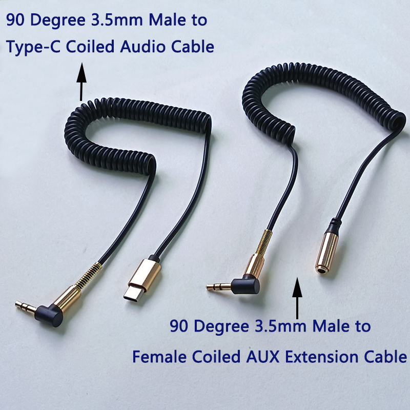 1PC 90도 3.5mm 1.5M 코일형 잭 오디오 케 - Coiled Usb Cable 리뷰 및 가격