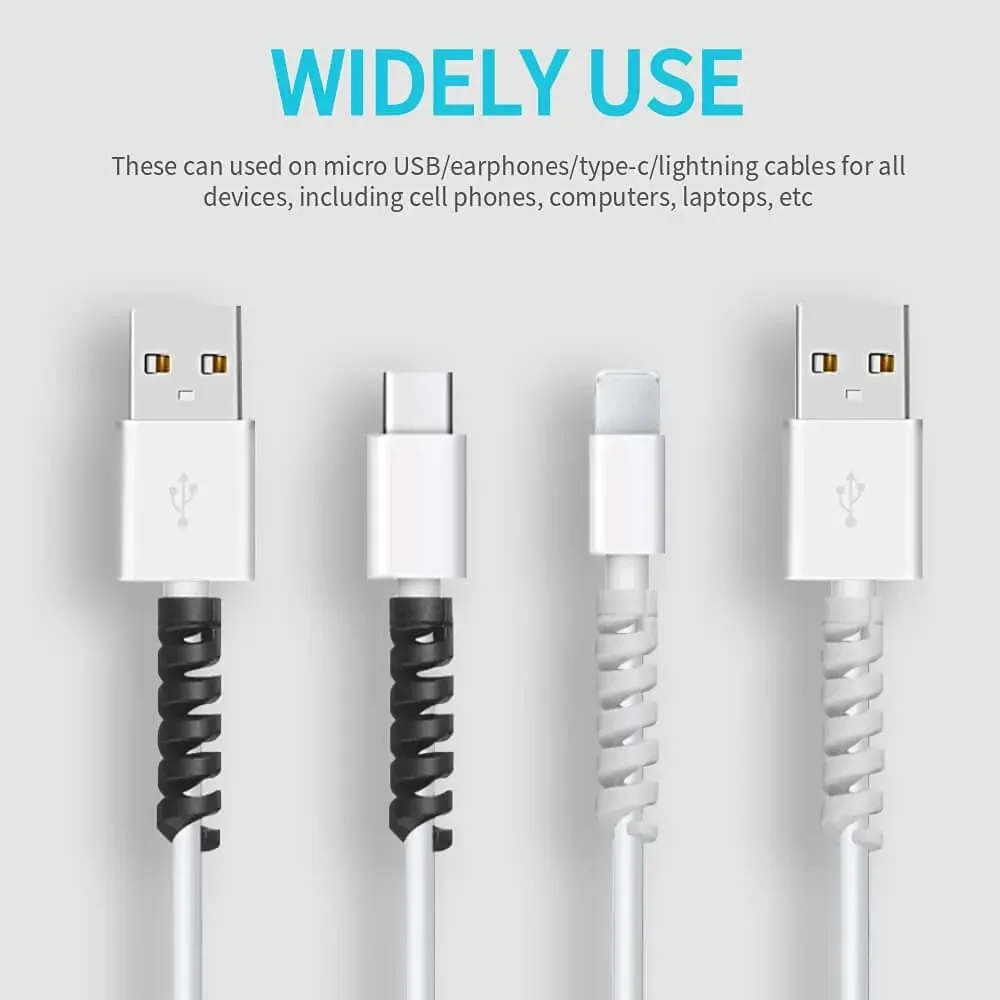 USB 케이블 보호기 충전 케이블 나선형 실리콘 보호  - Coiled Usb Cable 리뷰 및 가격