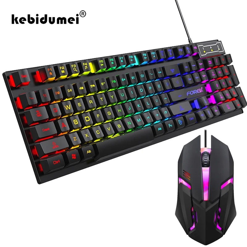 104 키 백라이트 기계식 키보드 유선 게임용 키보드  - Gaming Keyboard And Mouse For Xbox 리뷰 및 가격