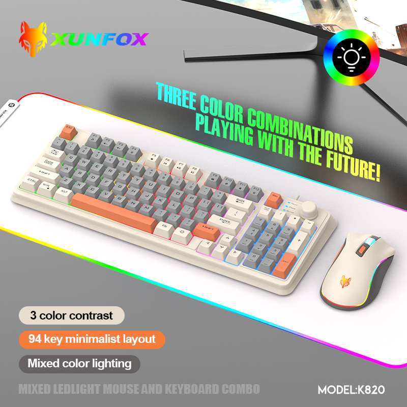 K820 USB 유선 게임 키보드 마우스 세트 조명 데 - Gaming Keyboard And Mouse For Xbox 리뷰 및 가격