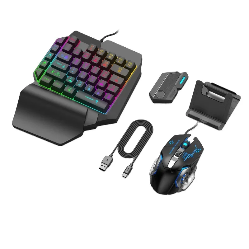 게이밍 키보드 마우스 세트 4-in-1 게이밍 콤보 레 - Gaming Keyboard 1 Hand 리뷰 및 가격