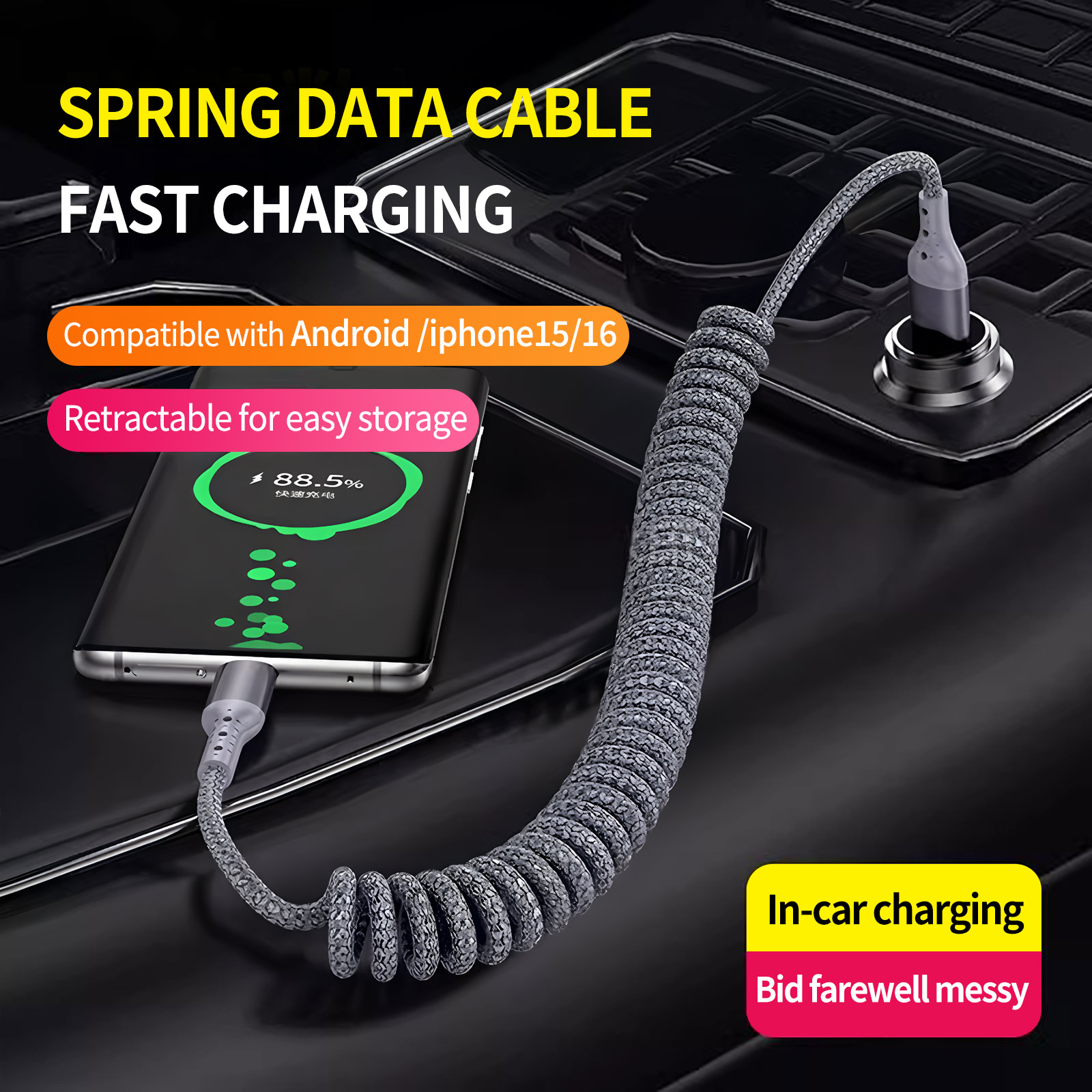 90도 코일형 USB-A-USB C 케이블 신축성 있는 - Coiled Usb Cable 리뷰 및 가격