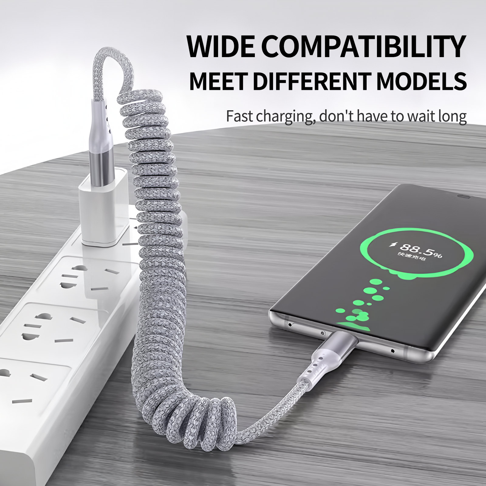 90도 코일형 USB-A-USB C 케이블 신축성 있는 - Coiled Usb Cable 리뷰 및 가격