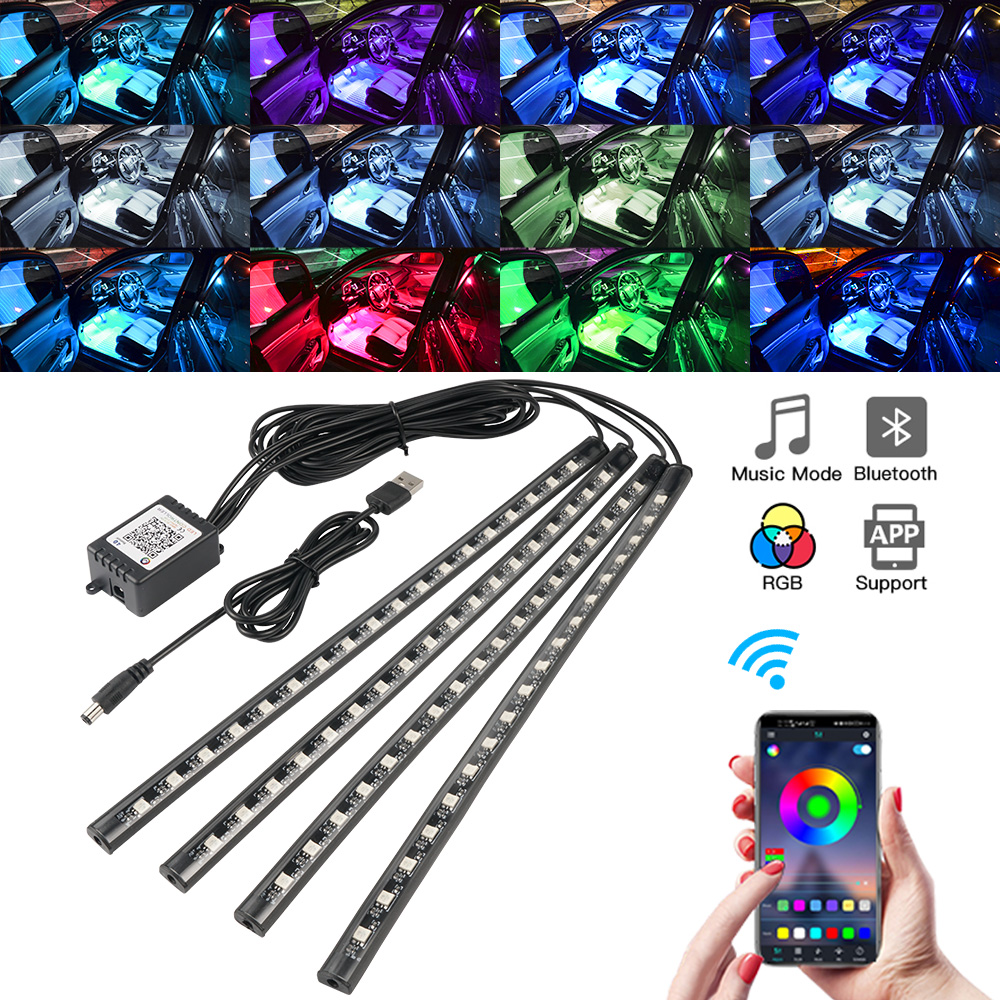 네온 LED 자동차 실내등 APP 음악 원격 제어 RG - Rgb Underglow Strip 리뷰 및 가격
