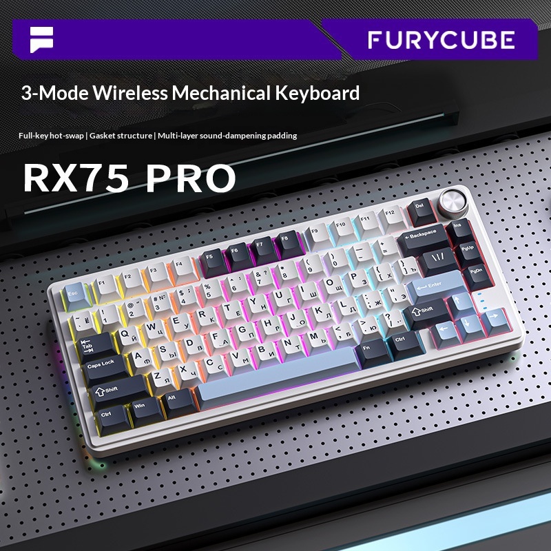 Furycube Rx75 Pro 트라이 모드 러시아어  - Gaming Keyboard Not Typing 리뷰 및 가격