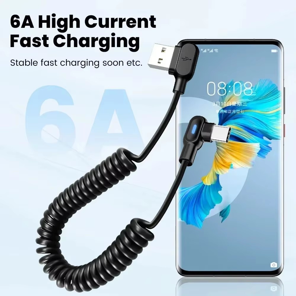120W 6A 고속 충전 코일형 USB C 케이블 타입 - Coiled Usb Cable 리뷰 및 가격
