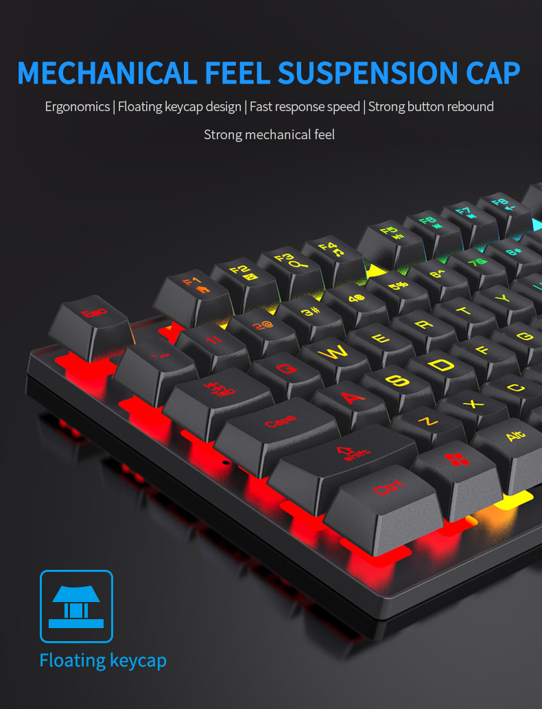 104키 백라이트 기계식 키보드 유선 게이밍 키보드 방 - Gaming Keyboard And Mouse For Xbox 리뷰 및 가격